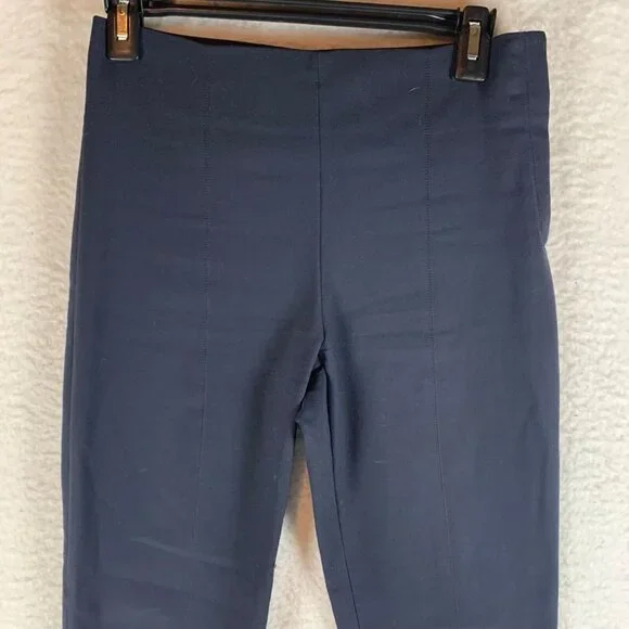 MM. LaFleur Women's The Foster‎ Pant Power Stretch Side Zip Navy Size 2 9543 - Picture 2 of 15